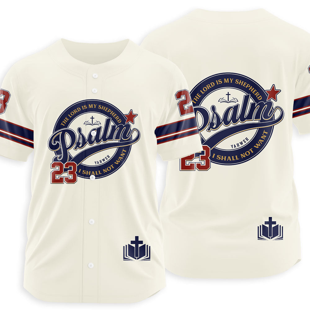 The Lord Is My Shepherd Christian Baseball Jersey